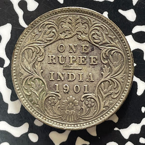 1901 India 1 Rupee Lot#T5704 Silver!