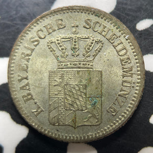 1863 Germany Bavaria 1 Kreuzer Lot#MK310