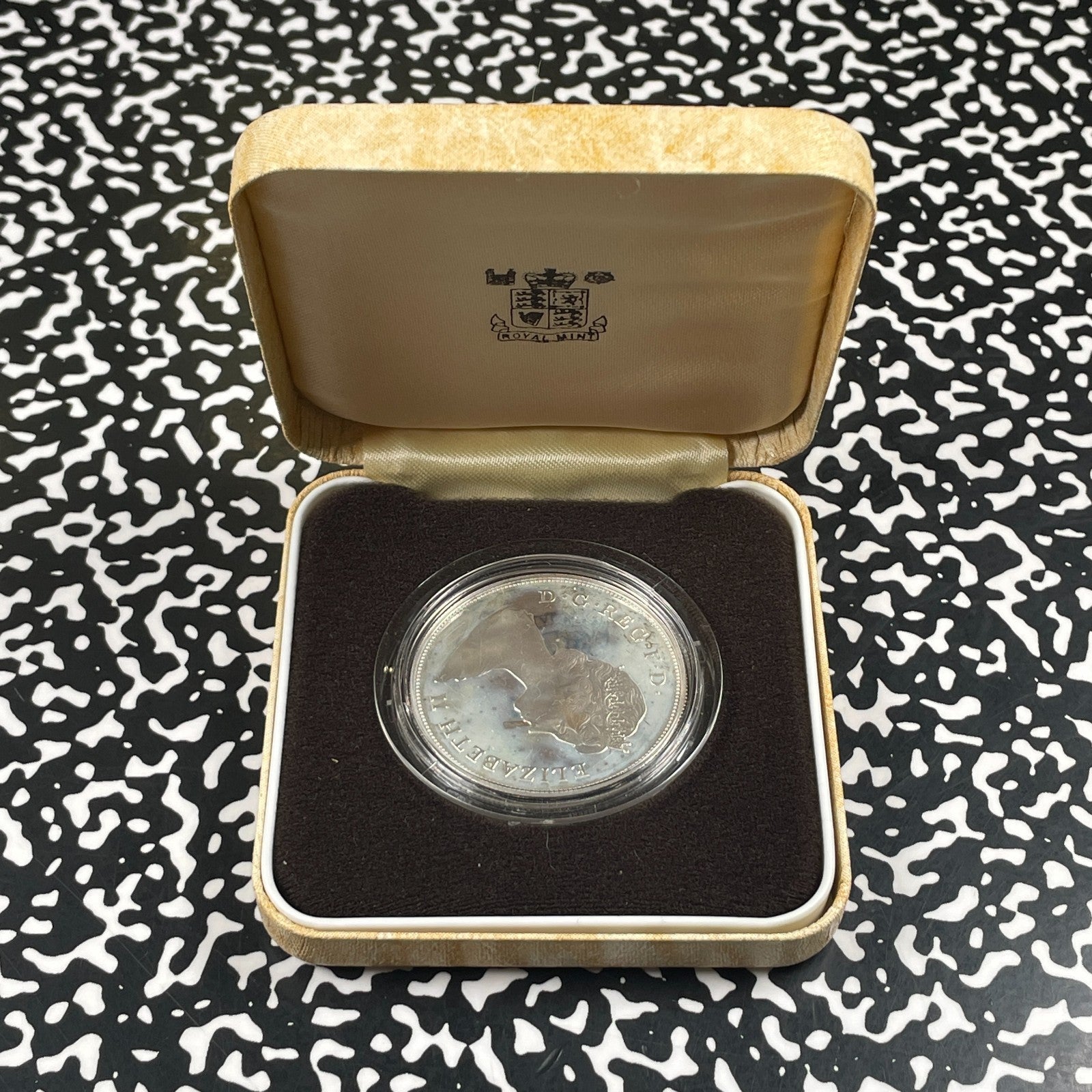 1980 Great Britain Queen Mother 80th 25 Pence Lot#B3482 Silver! Proof! With Case