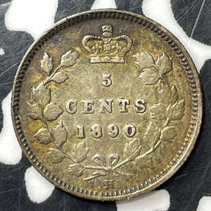 1890-H Canada 5 Cents Lot#T2254 Silver! Nice!