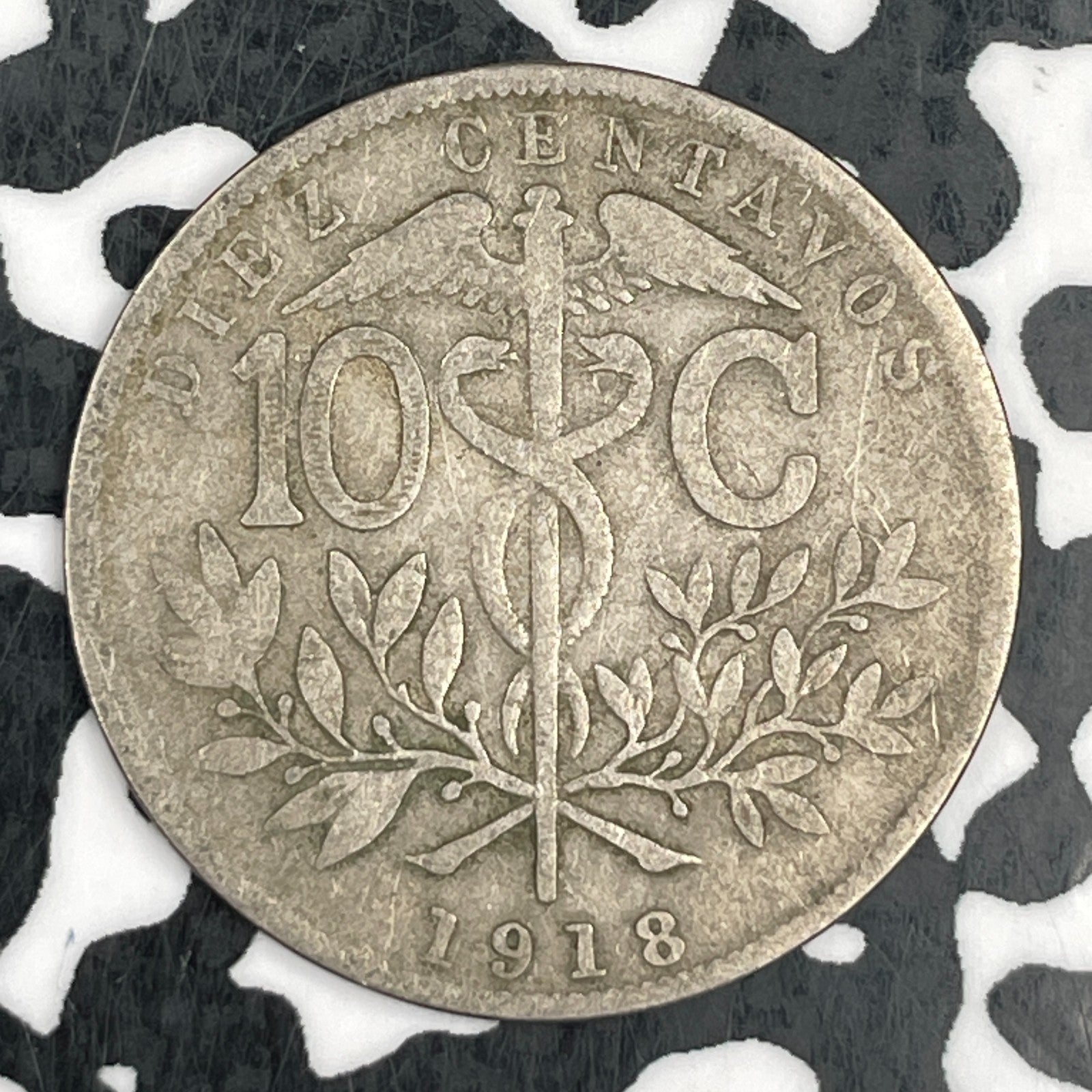 1918 Bolivia 10 Centavos Lot#F5891