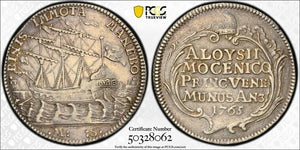 1765-MS Italy Venice 1 Osella PCGS Tooled-XF Detail Lot#G9408 Silver! V. Scarce!