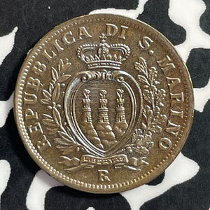 1935 San Marino 5 Centesimi Lot#E9898 High Grade! Beautiful!