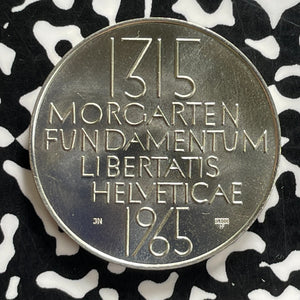 1965 Switzerland Battle Of Morgarten 650th Medal Lot#JM0208 Silver! 33mm