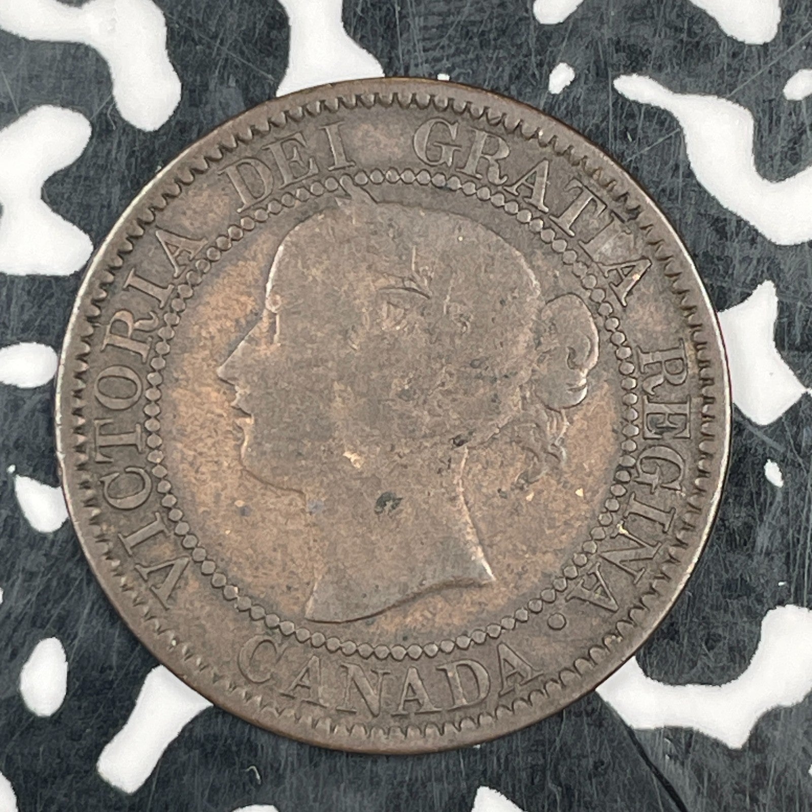 1859/8 Canada Large Cent Lot#F7513 Wide '9'