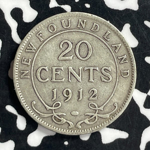 1912 Newfoundland 20 Cents Lot#T6919 Silver!