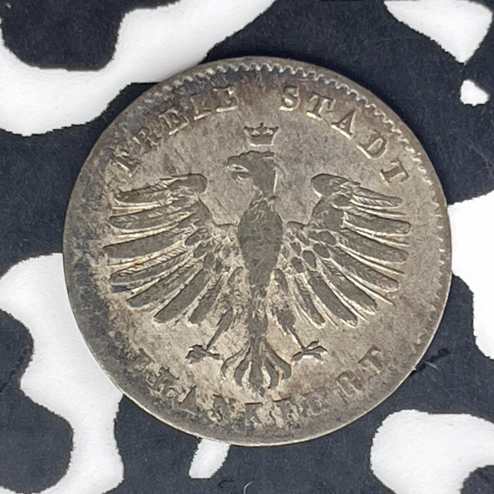 1844 Germany Frankfurt 1 Kreuzer Lot#C2642 Nice!