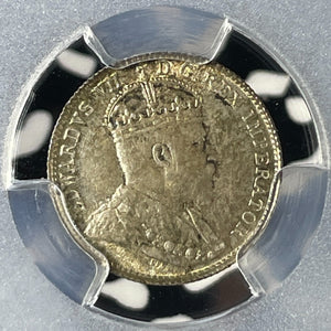 1907 Canada 5 Cents PCGS MS62 Lot#G161 Silver! Nice UNC! Narrow Date Variety