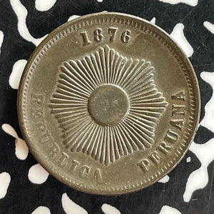 1876 Peru 2 Centavos Lot#T7295 Nice!