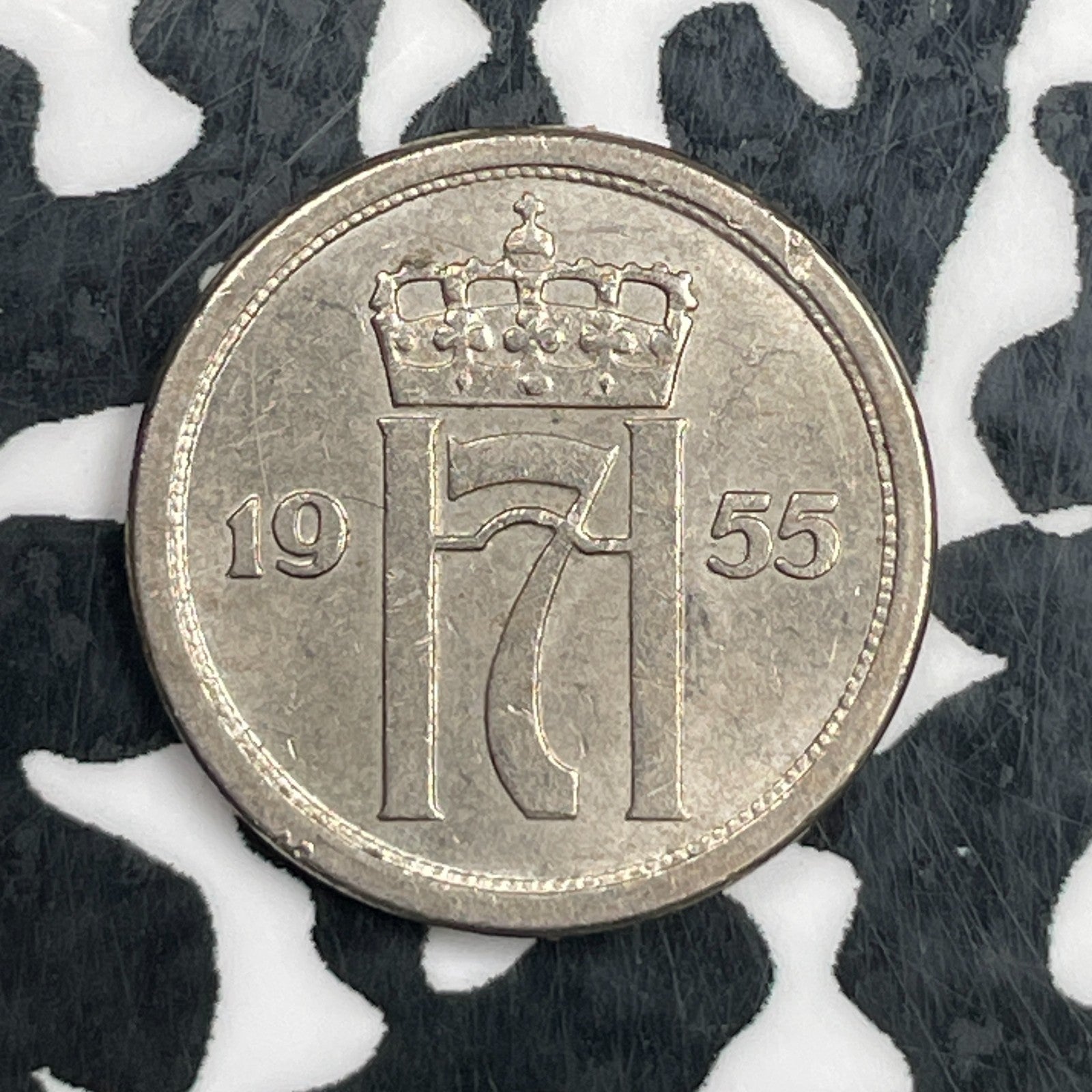 1955 Norway 25 Ore Lot#N1969 Nice!