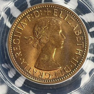 1962-(P) Australia 1/2 Penny PCGS PR65RD Lot#G861 Gem BU! Proof! 1,064 Minted