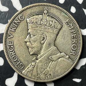 1933 New Zealand 1 Florin Lot#E8124 Silver!