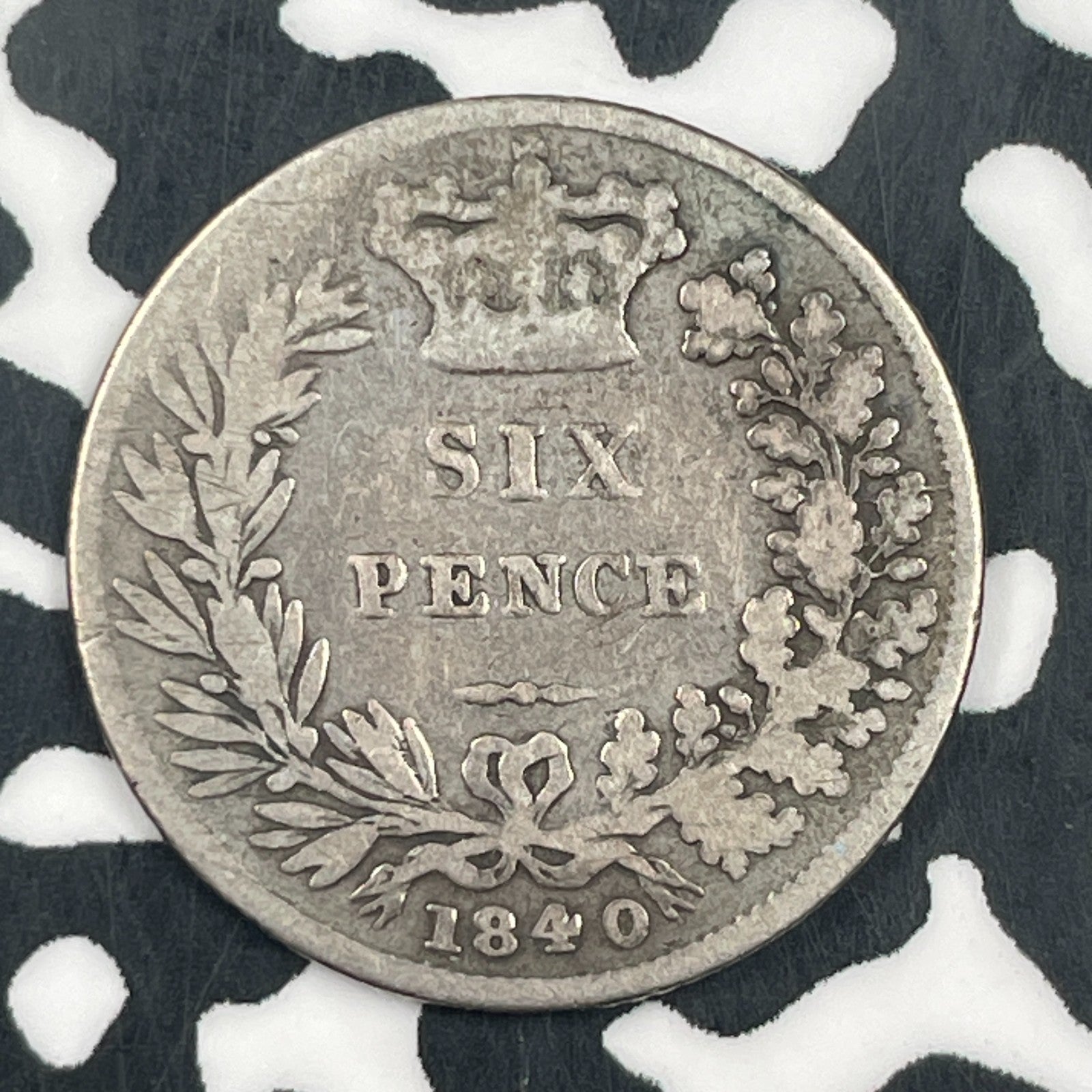 1840 Great Britain 6 Pence Sixpence Lot#F5664 Silver!