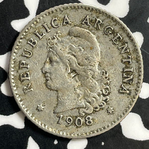 1908 Argentina 10 Centavos Lot#E9100