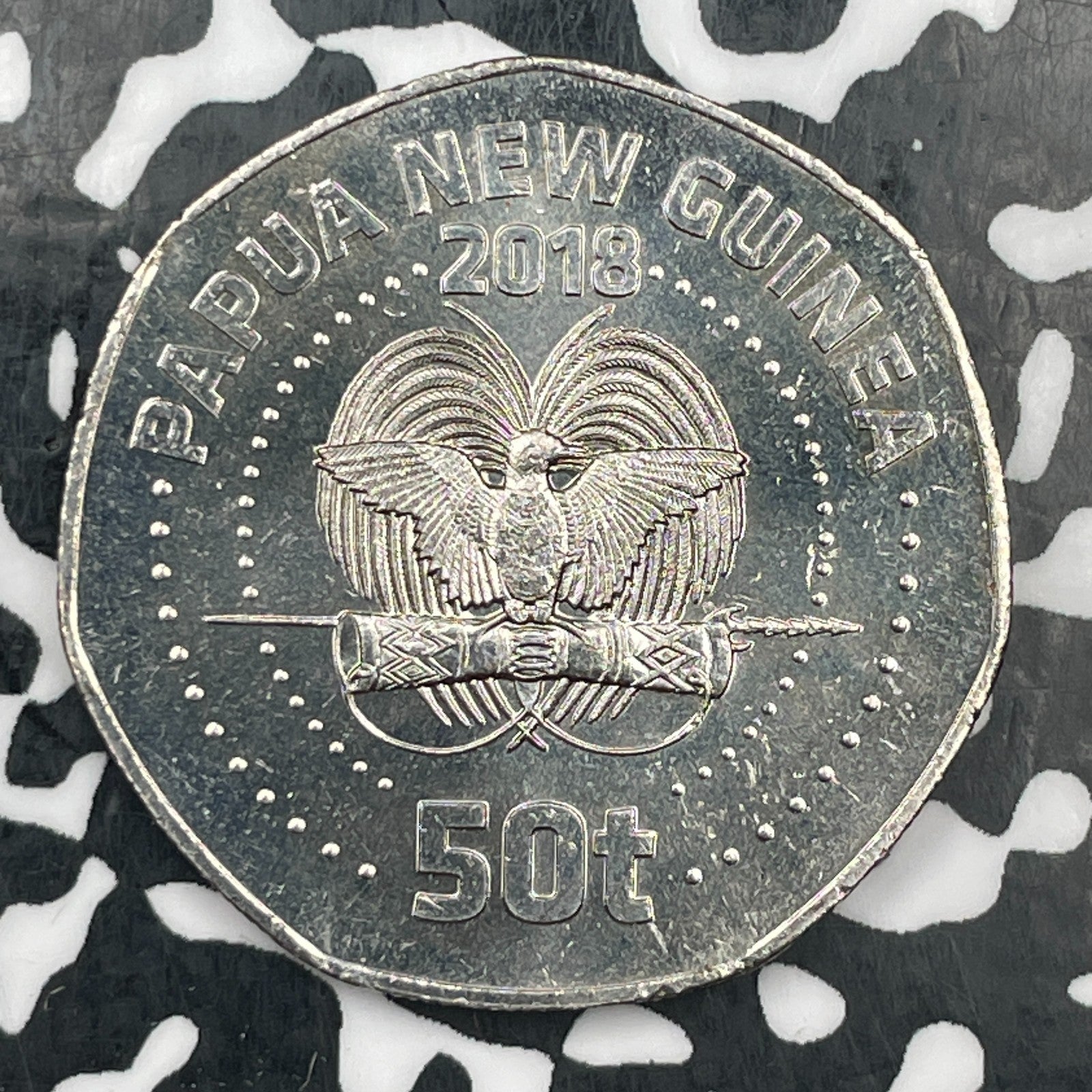 2018 Papua New Guinea 50 Toea Lot#F9281 High Grade! Beautiful!