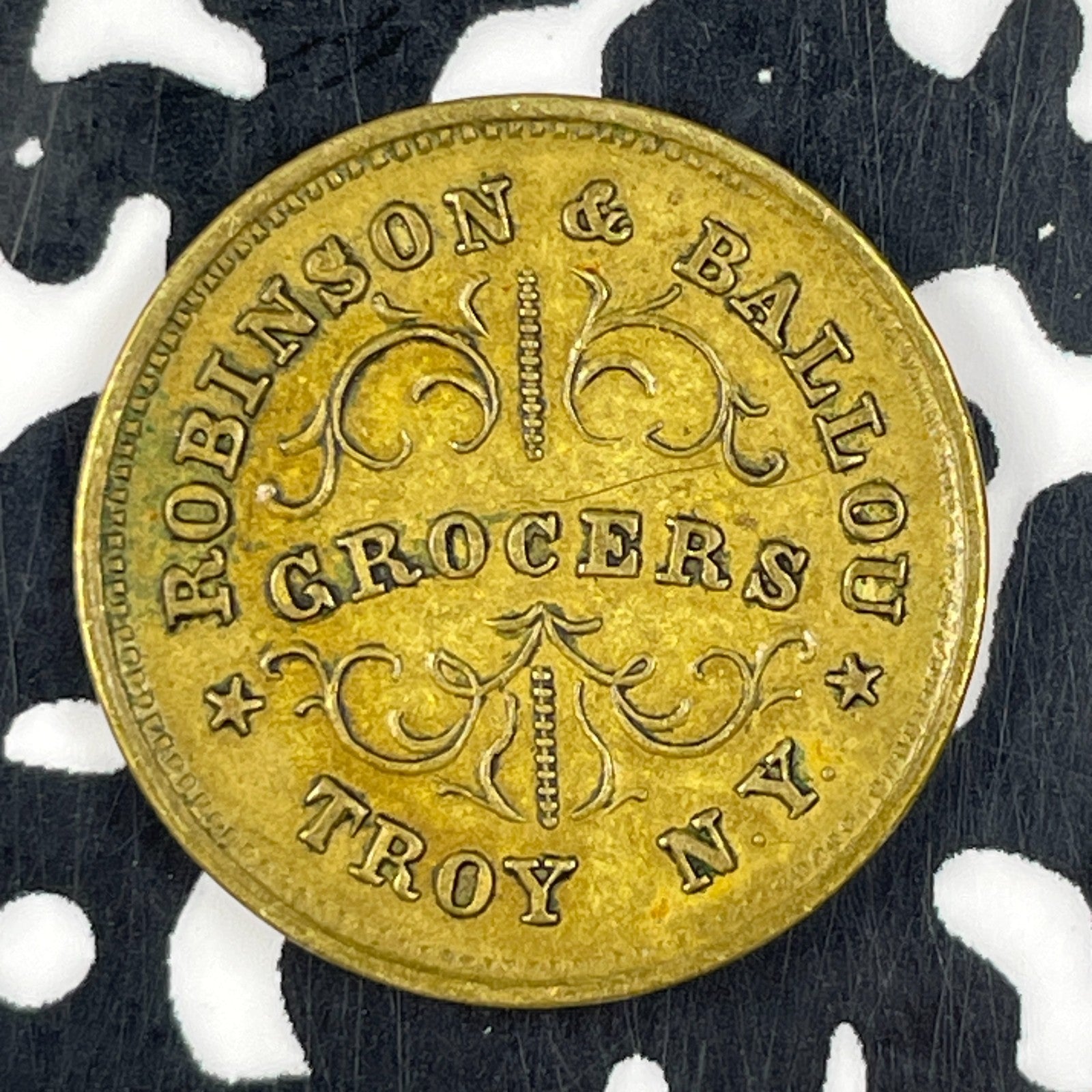 1863 U.S. Troy, NY Robinson & Ballau Civil War Token Lot#F4731