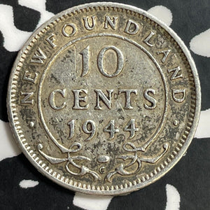 1944-C Newfoundland 10 Cents Lot#E7928 Silver!