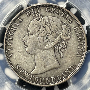 1885 Newfoundland 50 Cents PCGS XF40 Lot#G8752 Silver! 40,000 Minted