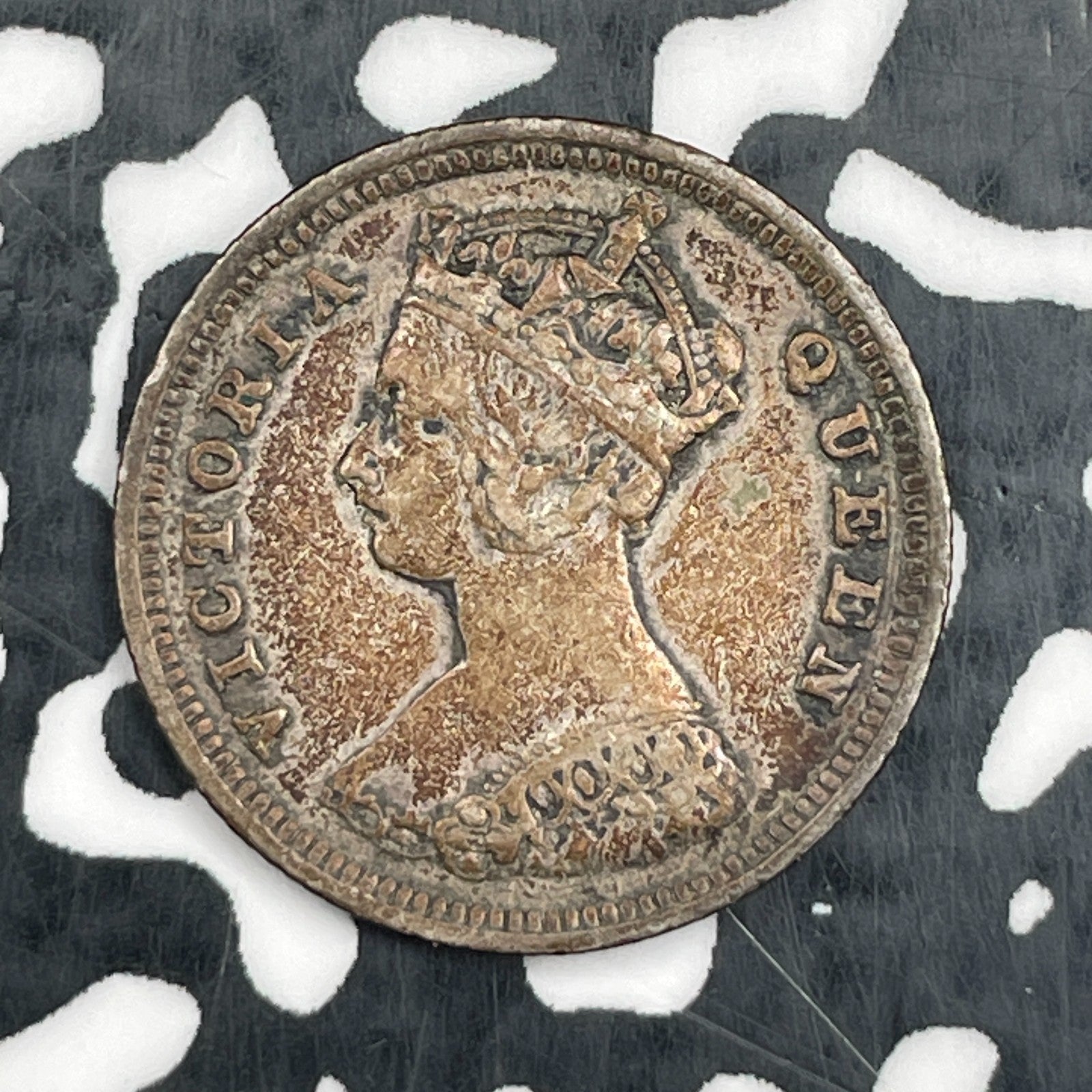 1893 Hong Kong 10 Cents Lot#N2128 Silver!