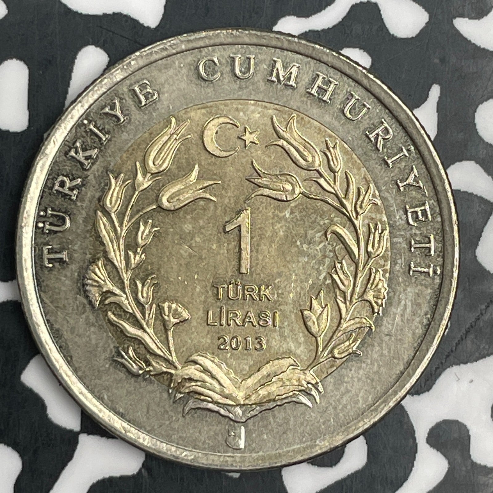 2013 Turkey 1 Lira Lot#F9575 High Grade! Beautiful! Monk Seal