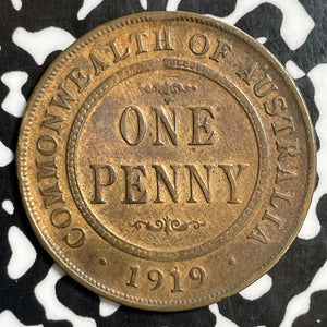 1919 Australia 1 Penny Lot#E5761 Old Cleaning