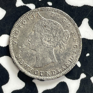 1896 Newfoundland 5 Cents Lot#C1235 Silver! Nice Detail, Pitted