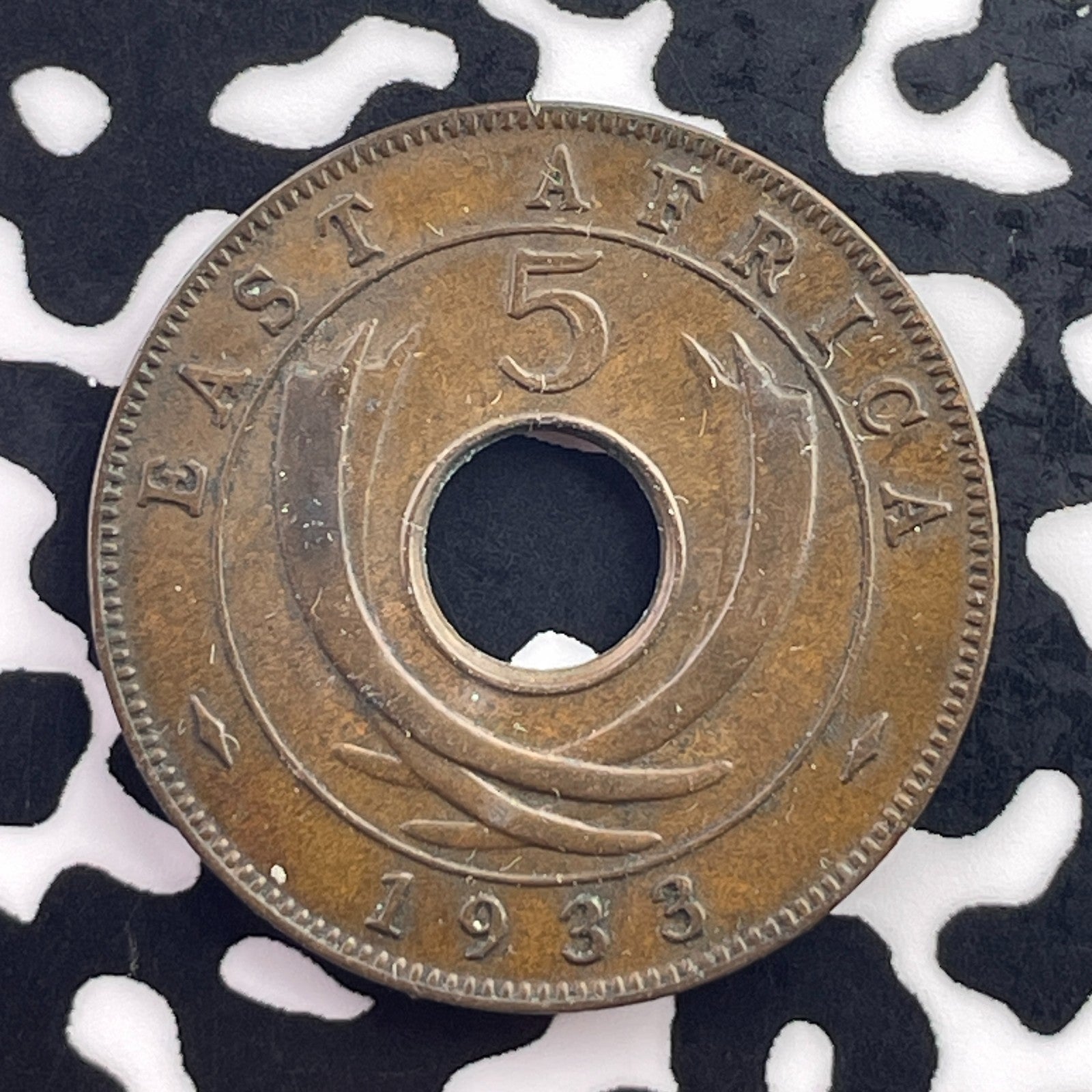 1933 East Africa 5 Cents Lot#C5804