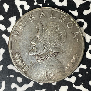 1931 Panama 1 Balboa Lot#T5940 Large Silver Coin!