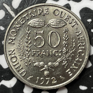 1972 Western African States 50 Francs Lot#D8432 High Grade! Beautiful!