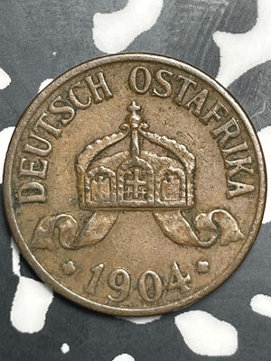 1904-A German East Africa 1/2 Heller Half Heller Lot#T9311