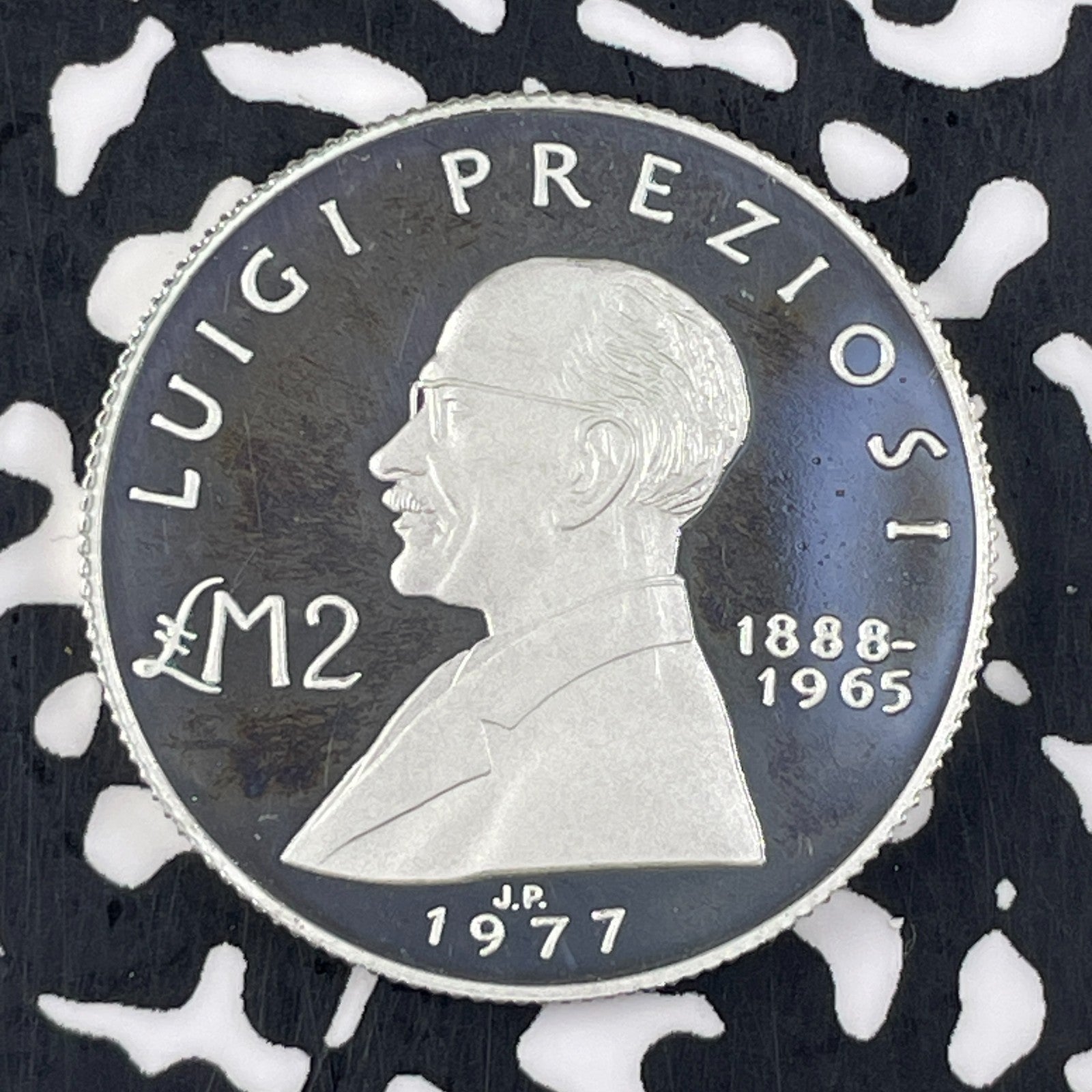 1977 Malta £2 Pounds Lot#JM1344 Silver! Scarce! Proof!