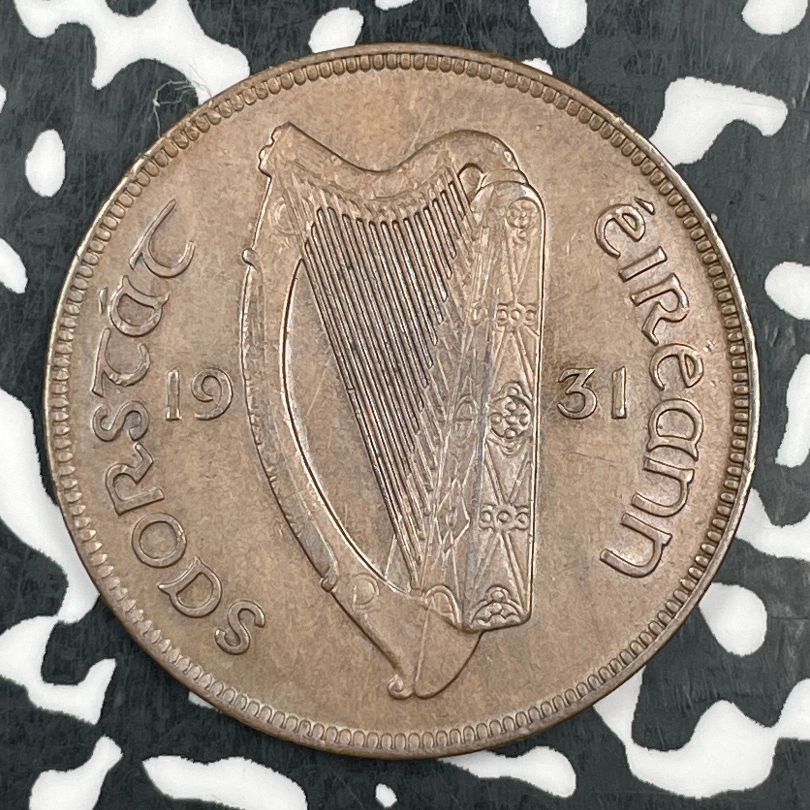 1931 Ireland 1 Penny Lot#F8609 Nice!