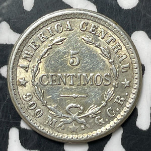 1914 Costa Rica 5 Centimos (11 Available) (1 Coin Only) Silver!