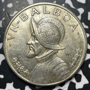 1934 Panama 1 Balboa Lot#JM8300 Large Silver! Nice!