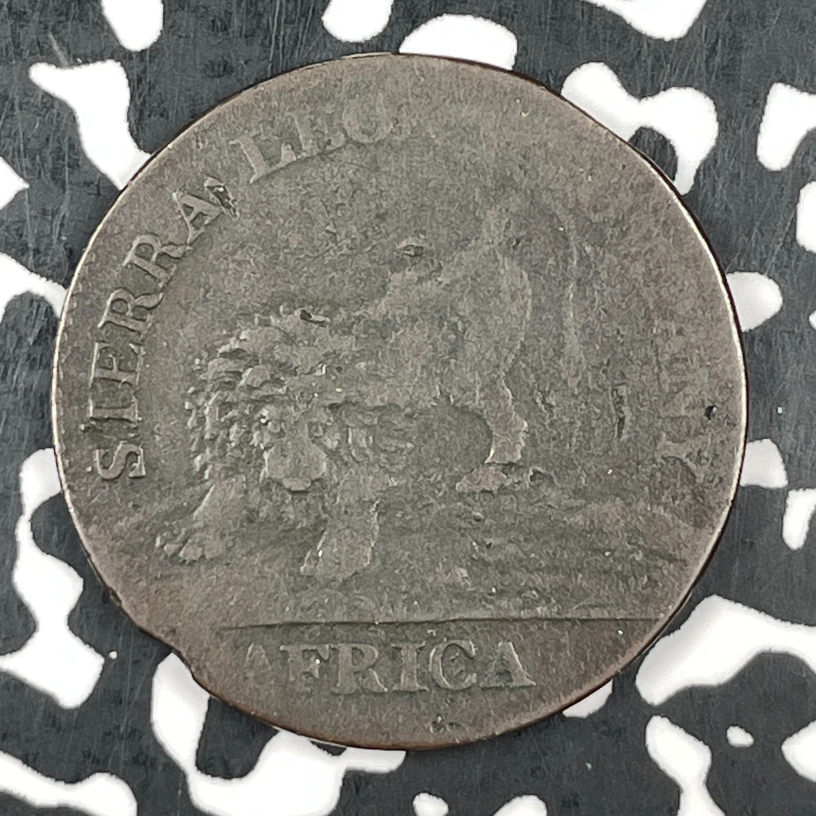 1796 Sierra Leone 1 Cent Lot#JM1454 Rim Bumps