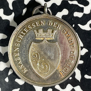 (1852) Switzerland Zurich Shooting Festival Medal Lot#JM9232 Silver! 30mm