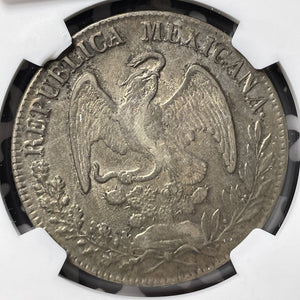 1834-Do RM Mexico 8 Reales NGC AU50 Lot#G8074 Large Silver! Scarce!