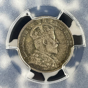 1908 Newfoundland 5 Cents PCGS AU58 Lot#G306 Silver!