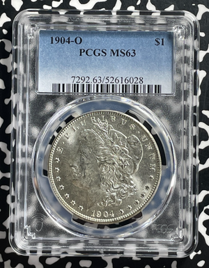 1904-O U.S. $1 Morgan Dollar PCGS MS63 Lot#G390 Silver! Choice UNC!