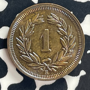 1934 Switzerland 1 Rappen Lot#T7992 High Grade! Beautiful!