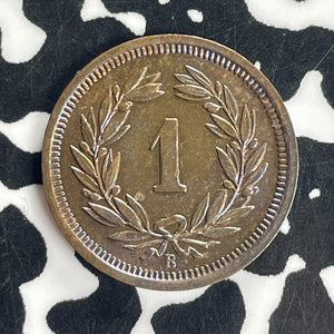 1934 Switzerland 1 Rappen Lot#T8373 High Grade! Beautiful Toning!