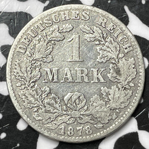 1880-J Germany 1 Mark Lot#D6859 Silver! Key Date!