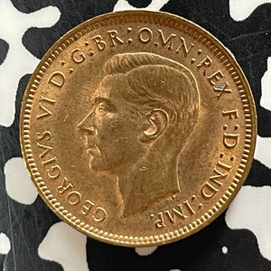 1942 Great Britain Farthing Lot#T4262 High Grade! Beautiful!