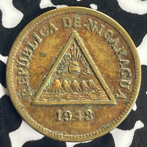 1943 Nicaragua 1 Centavo Lot#T8744