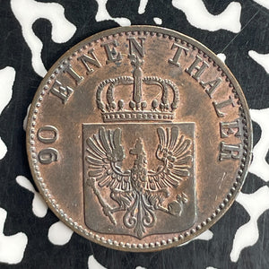 1868-C Germany Prussia 4 Pfennig Lot#T8058 High Grade! Beautiful!