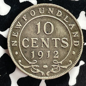 1912 Newfoundland 10 Cents Lot#T7416 Silver!