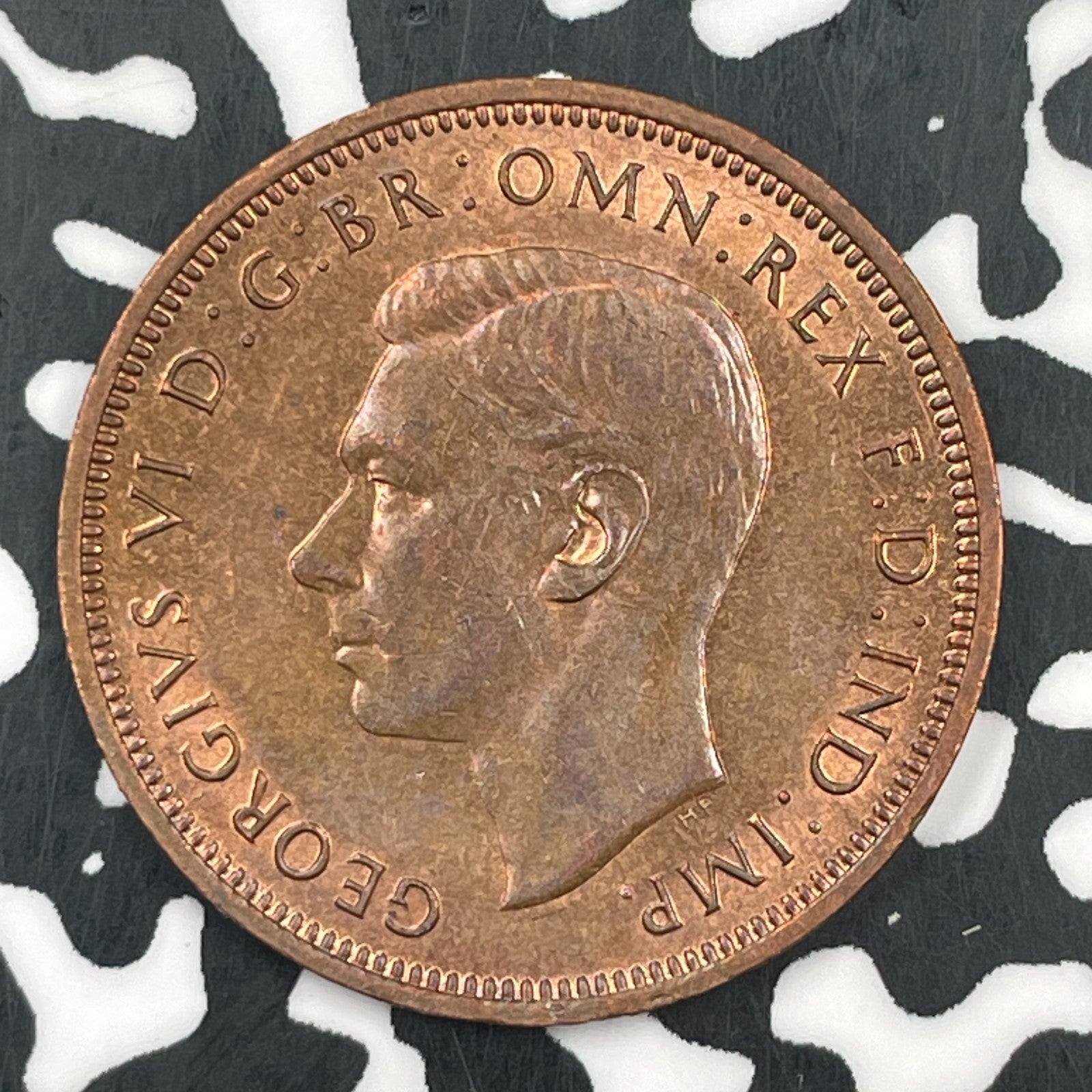 1942 Great Britain 1/2 Penny Half Penny Lot#F5122 High Grade! Beautiful!