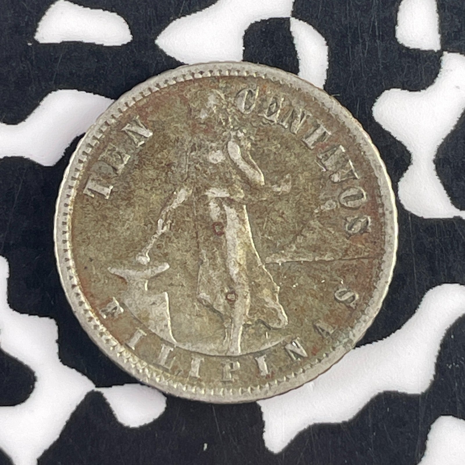 1929-M U.S. Philippines 10 Centavos Lot#F2748 Silver!