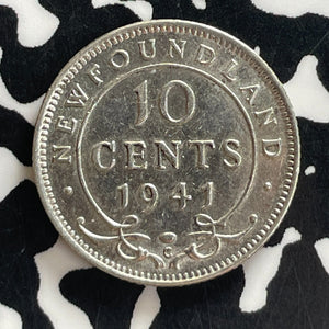 1941-C Newfoundland 10 Cents Lot#T7721 Silver! Nice!