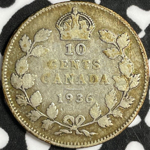 1936 Canada 10 Cents Lot#D8107 Silver!
